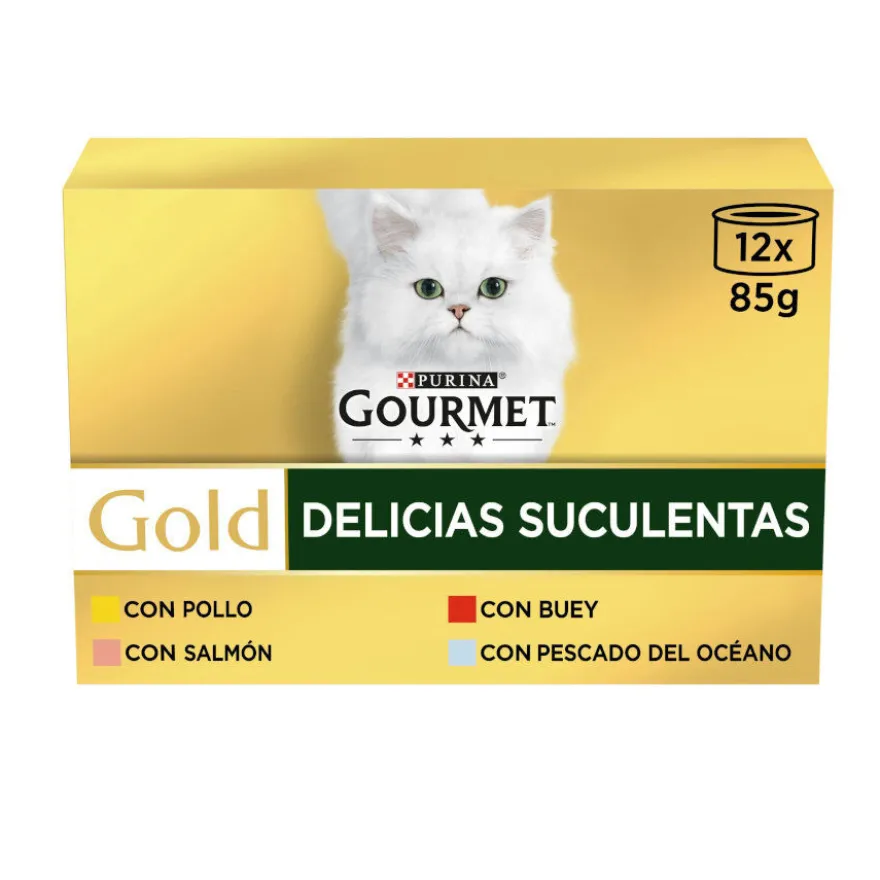 Gourmet Gold Delicias Suculentas Multipack de Paté Mistos para gatos