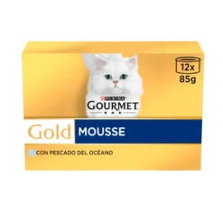 Gourmet Gold Mousse de Peixe do Oceano em lata para gatos