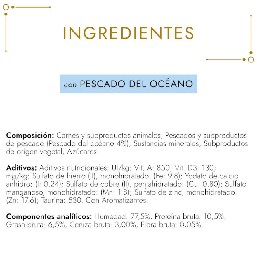 Gourmet Gold Mousse de Peixe do Oceano em lata para gatos