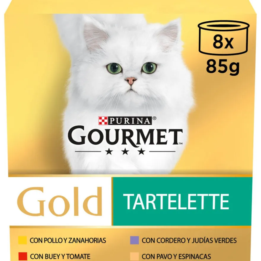 Gourmet Gold Tartelette Alimento húmido de carne em lata para gatos