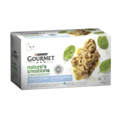 Gourmet Nature’s Creations Mini Filetes de Pescado do Oceano e Atum em lata para gatos