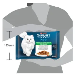 Gourmet Perle Filetes de Carne com Legumes em molho saquetas para gatos