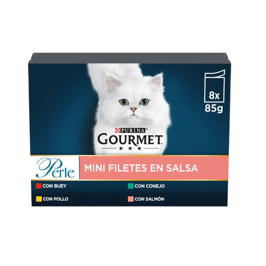 Gourmet Perle Filetes de Carne em molho saqueta para gatos