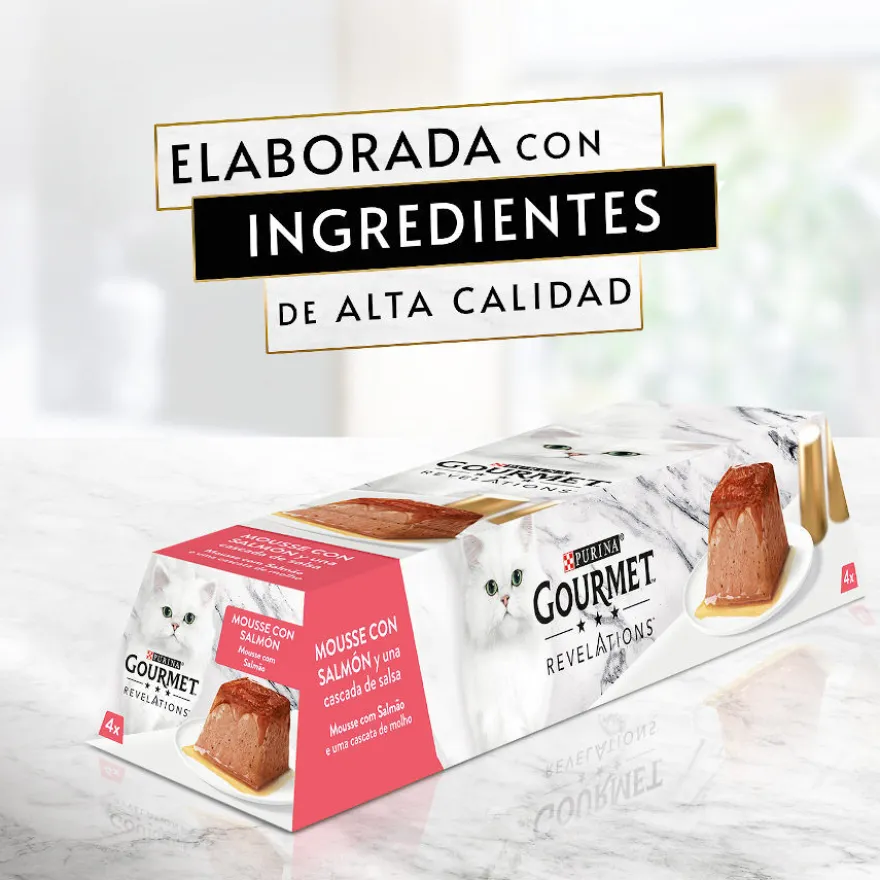 Gourmet Revelations Mousse de Salmão e Atum para gatos