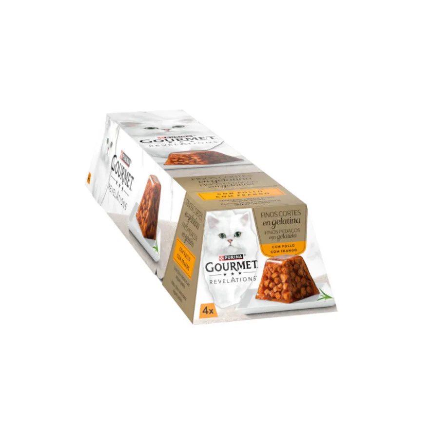 Gourmet Revelations Pedaços finos de Frango em gelatina para gatos