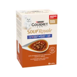 Gourmet Soup Royale Salmão, Bacalhau e Solha Sopa para gatos