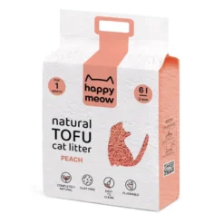 Happy Meow Areia Natural de tofu com aroma a pêssego para gatos
