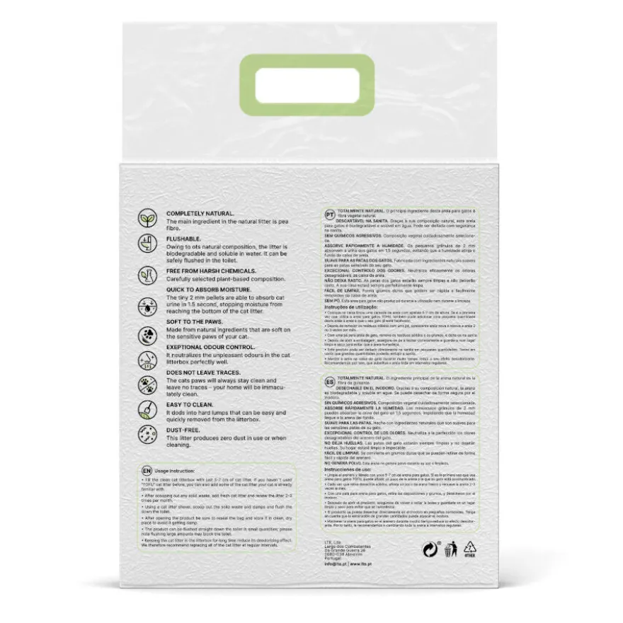 Happy Meow Natural Tofu Aglomerante Chá Verde para gatos