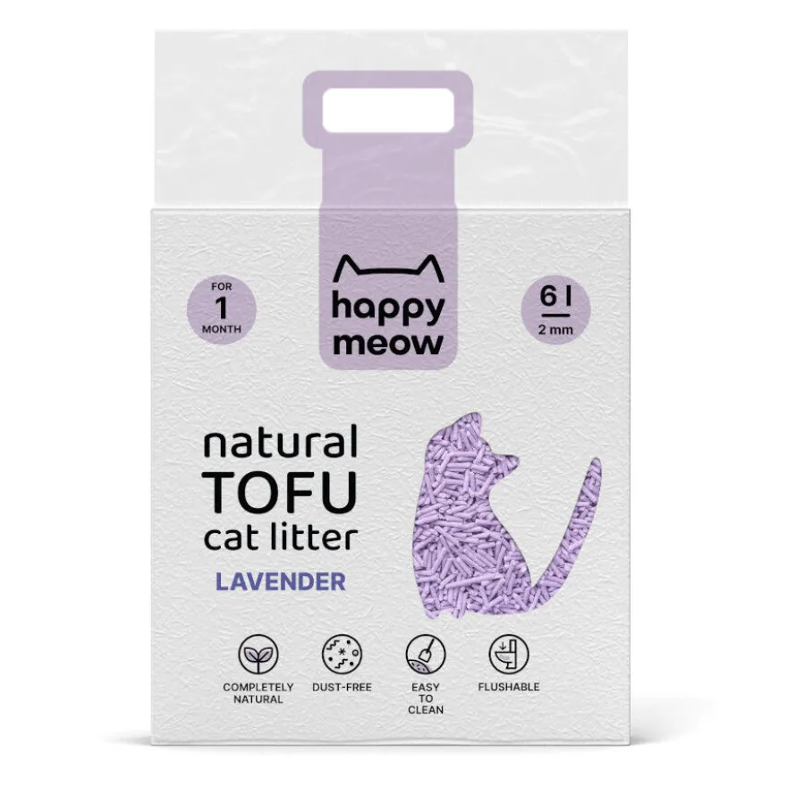 Happy Meow Natural Tofu Aglomerante Lavanda para gatos