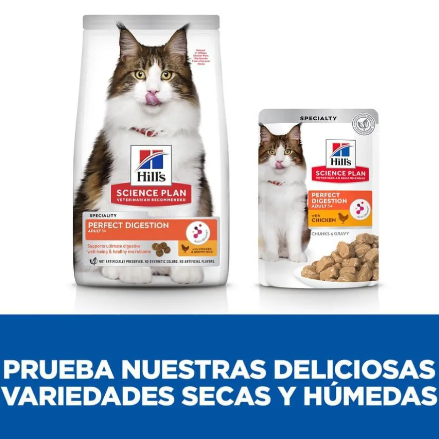 Hill's Adult Science Plan Perfect Digestion Frango Saqueta para gatos