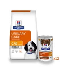Hill's Pack Prescription Diet Urinary Care ração e latas para cães