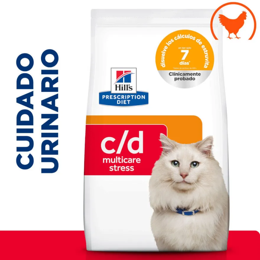 Hill's Prescription diet c/d Urinary Care frango ração para gatos
