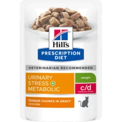 Hill's Prescription Diet c/d + Urinary Stress Frango saqueta para gatos