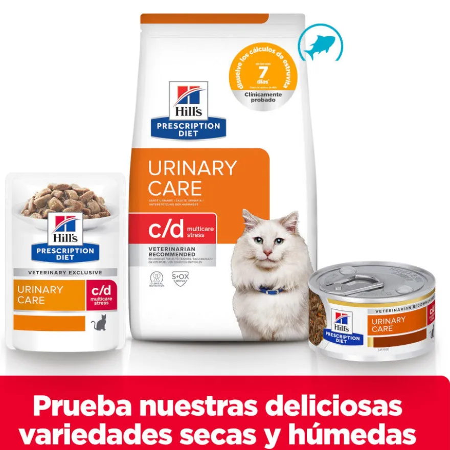 Hill's Prescription Diet c/d Urinary Stress Peixe Azul Ração para gatos