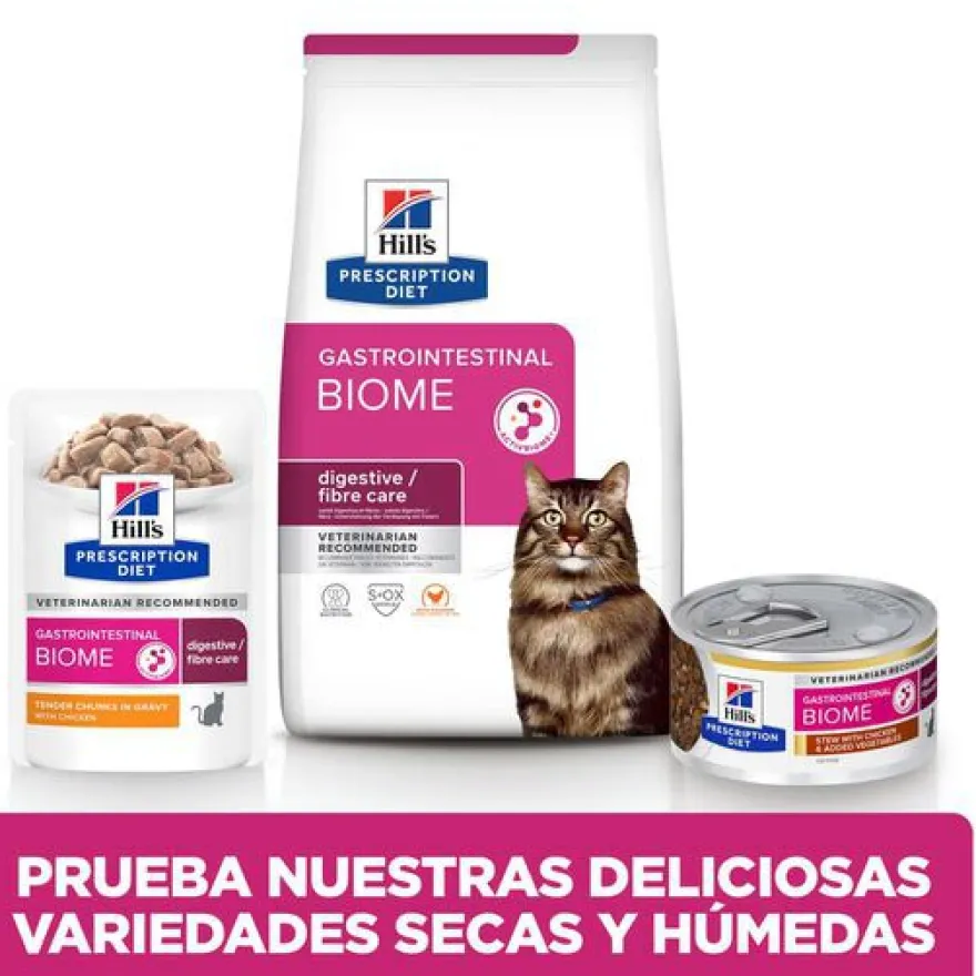 Hill's Prescription Diet Gastrointestinal Biome Comida húmida de frango em lata para gatos
