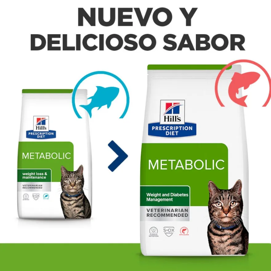 Hill's Prescription Diet Metabolic Salmão Ração para gatos