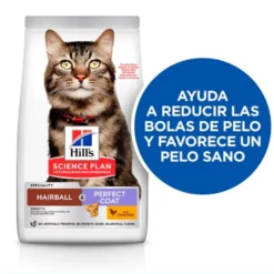 Hill's Science Plan Adult Hairball y Perfect Coat Alimento para gatos de frango