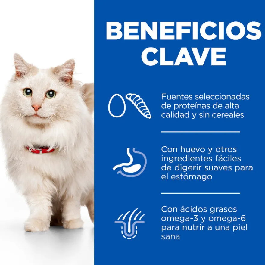 Hill's Science Plan Adult Hypoallergenic Ovo e Insetos ração para gatos