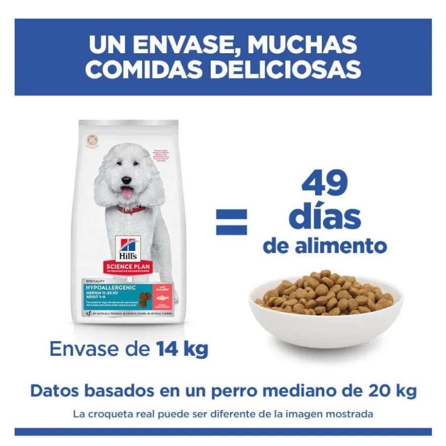 Hill's Science Plan Adult Medium Hypoallergenic Salmão ração para cães