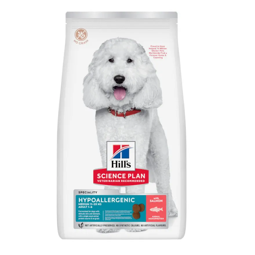 Hill's Science Plan Adult Medium Hypoallergenic Salmão ração para cães