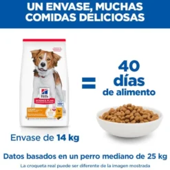 Hill's Science Plan Light Ração de frango para cães de raças médias