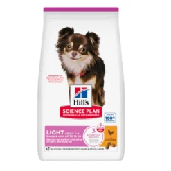 Hill's Science Plan Light Ração de frango para cães de raças pequenas e mini