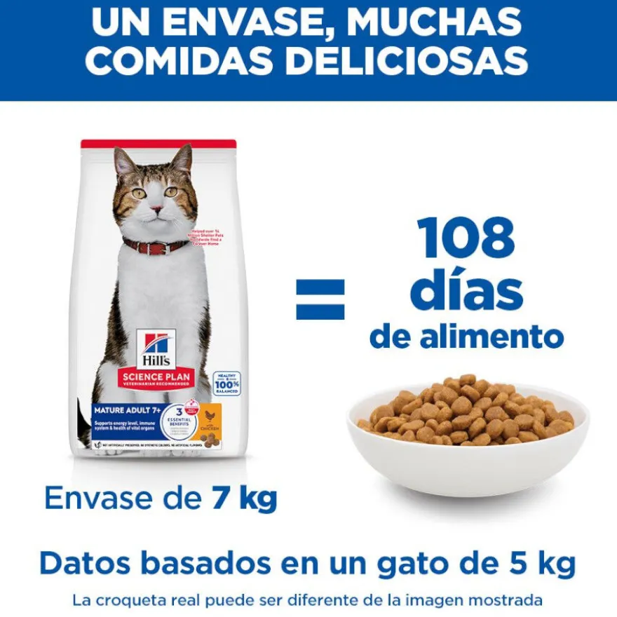 Hill's Science Plan Mature Adult Ração de frango para gatos