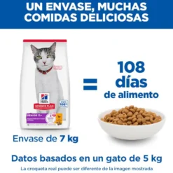 Hill's Science Plan Ração de frango para gatos seniors