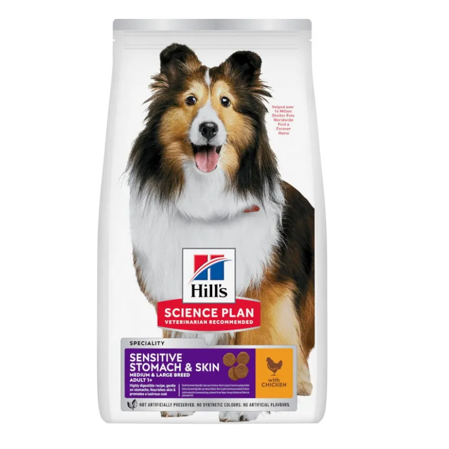 Hill's Science Plan Sensitive Stomach y Skin Adult Frango ração para cães