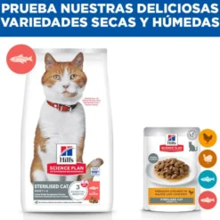 Hill's Science Plan Sterilised Ração de salmão para gatos esterilizados