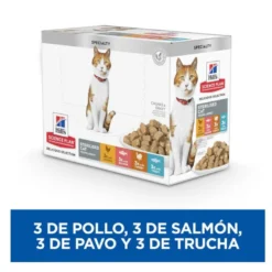 Hill's Young Adult Science Plan Sterilised Carne e Peixe saqueta para gatos - Multipack 12