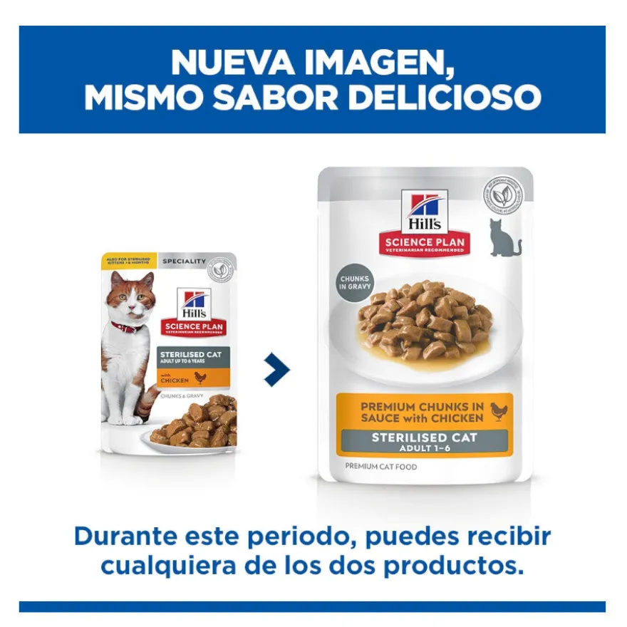 Hill's Young Adult Science Plan Sterilized Frango saqueta para gatos
