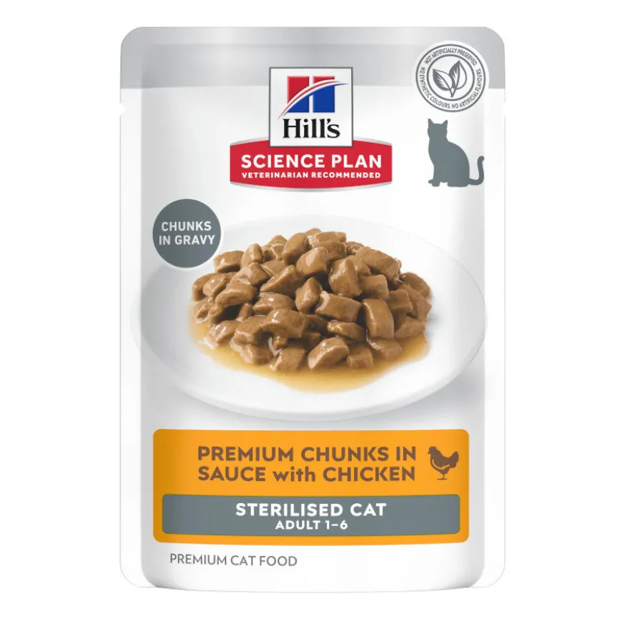 Hill's Young Adult Science Plan Sterilized Frango saqueta para gatos