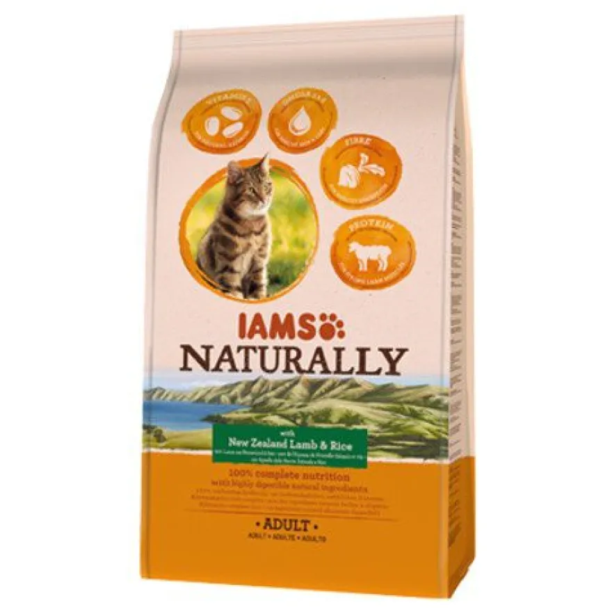 IAMS Adult Naturally Cordeiro ração para gatos