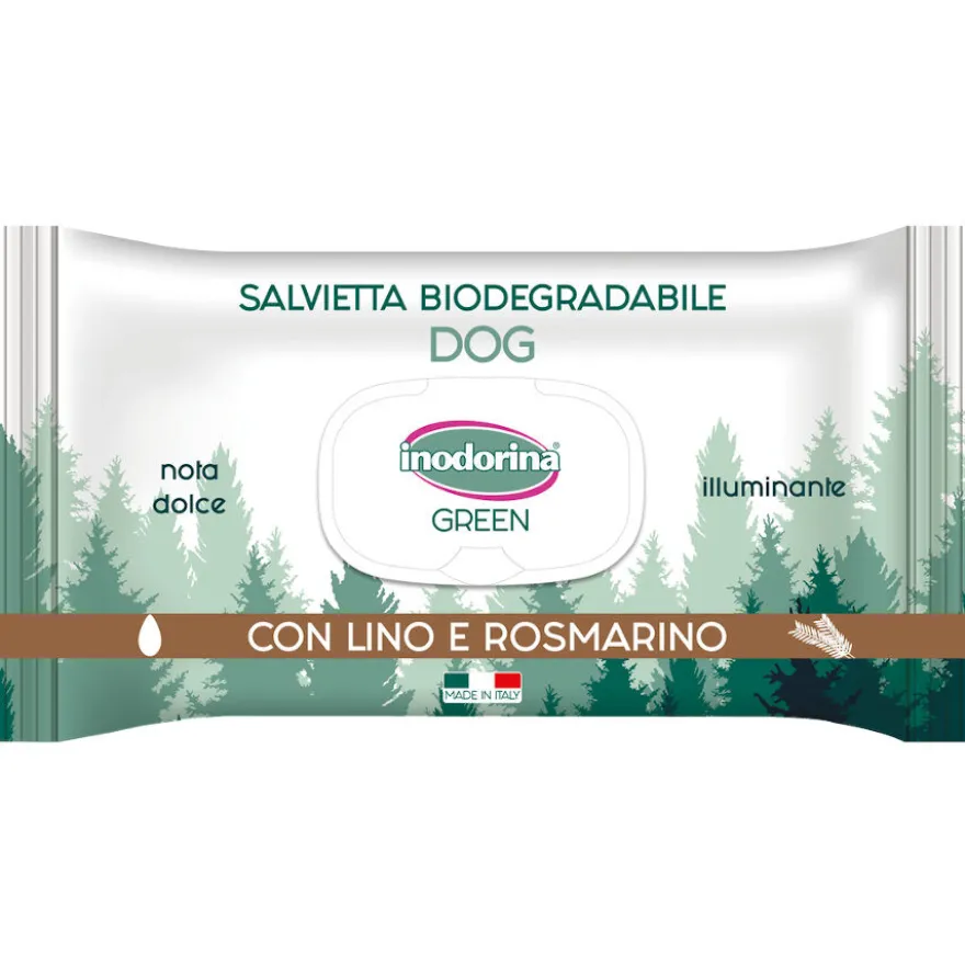 Inodorina Green Toalhitas Húmidas Iluminadoras para cães