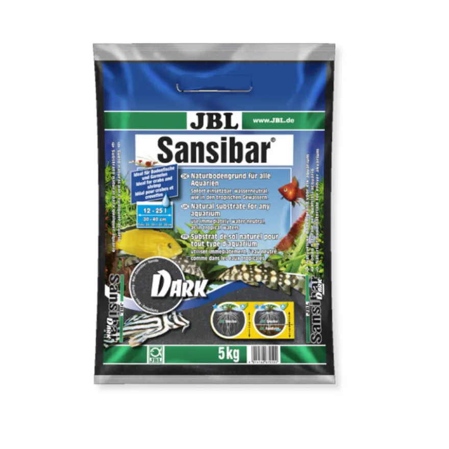 JBL Sansibar Preto Substrato para plantas de aquários