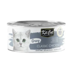 Kit Cat Classic Comida húmida de frango em lata para gatos