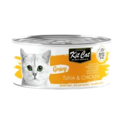 Kit Cat Comida húmida de atum e frango em lata para gatos