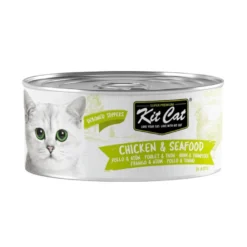 Kit Cat Comida húmida de frango e atum em lata para gatos