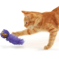 Kong Cork Bola com cauda de penas para gatos