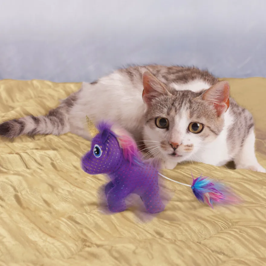 Kong Enchanted Buzzy Unicórnio peluche para gatos