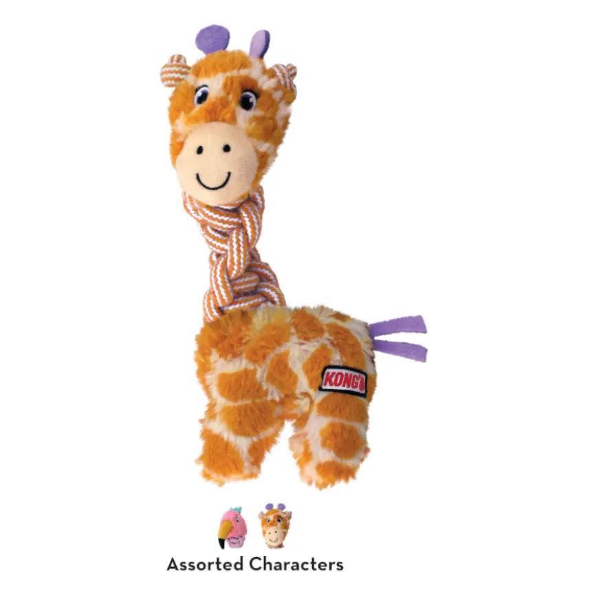 Kong Knots Twists Girafa / Flamingo de Peluche para cães