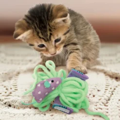 Kong Pull-A-Partz Yarnz Brinquedo 3 em 1 para gatinhos