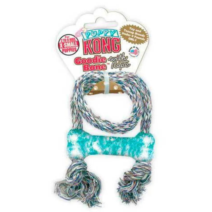 Kong Puppy Mini Osso com Corda