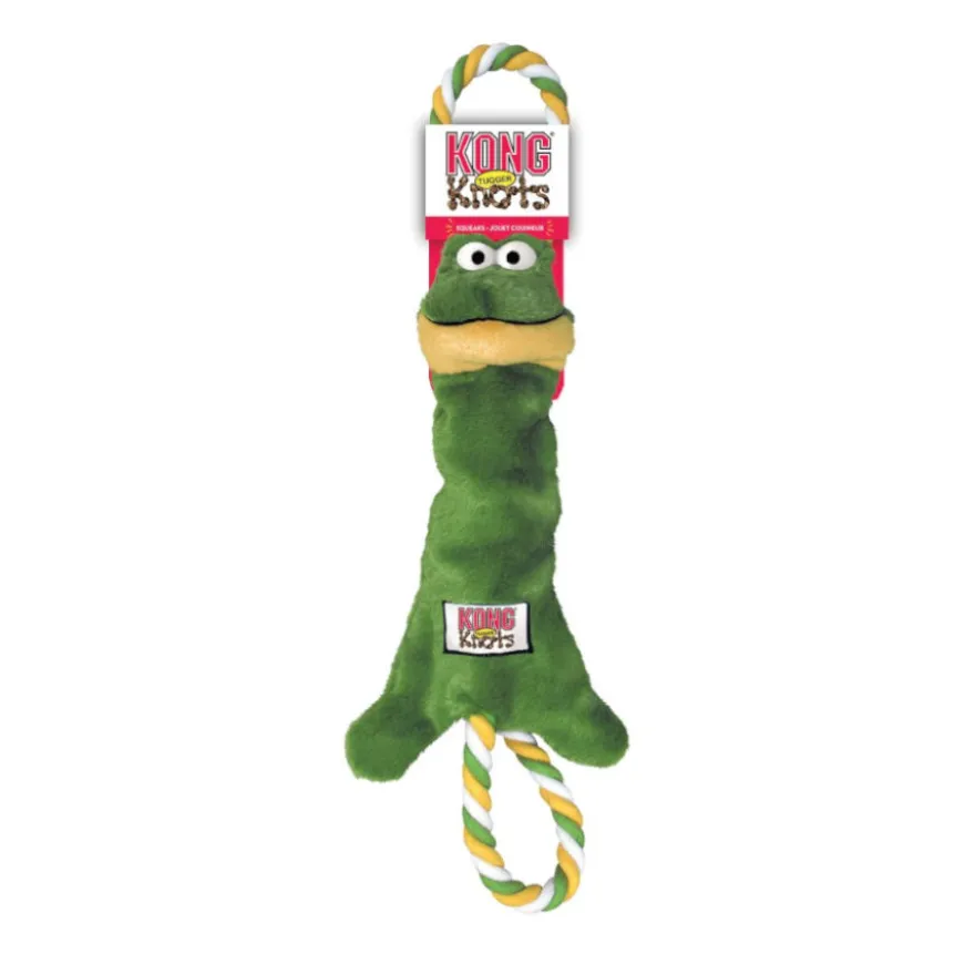 Kong Tugger Knots Sapo com Cordas de peluche para cães