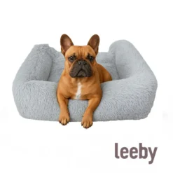 Leeby Alcofa Anti Stess Amovível Cinzenta para cães