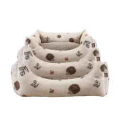 Leeby Alcofa branca com ouriços para cães