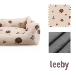 Leeby Alcofa branca com ouriços para cães
