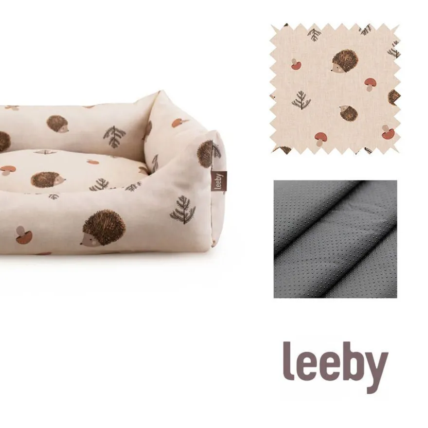 Leeby Alcofa branca com ouriços para cães