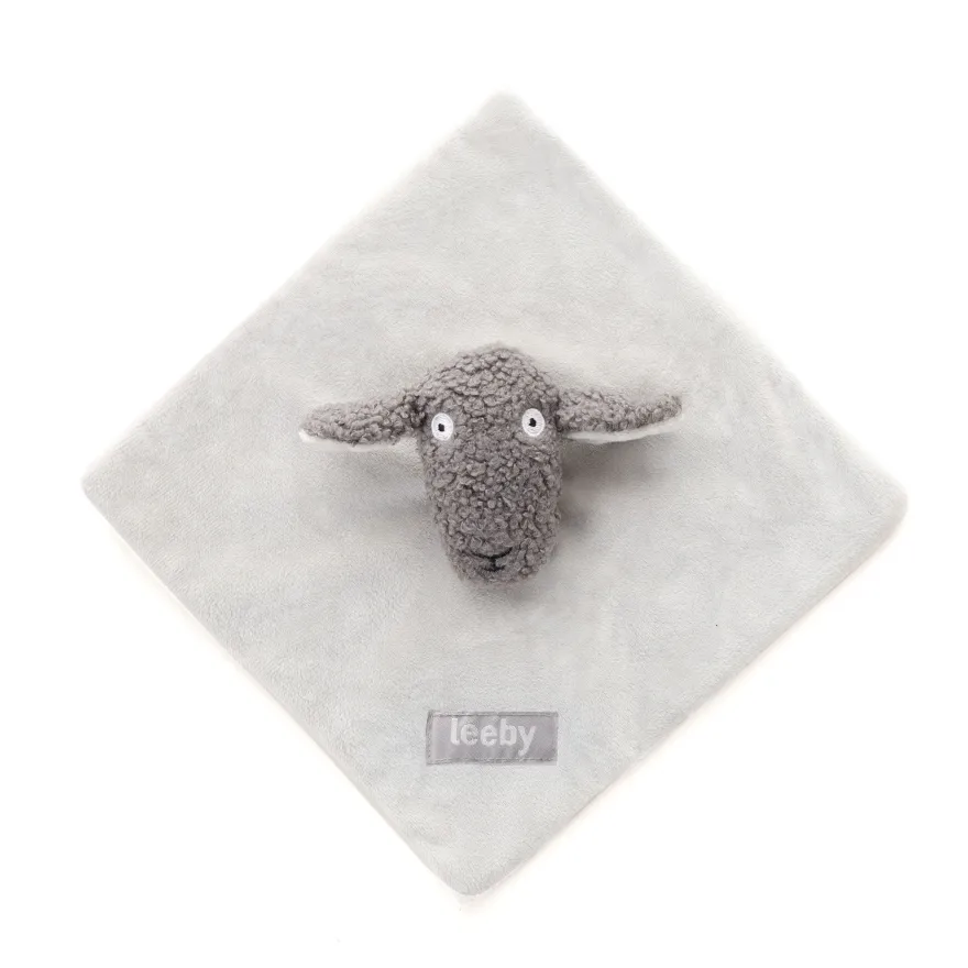 Leeby Alcofa de ovelhas com almofada amovível e brinquedo para cachorros
